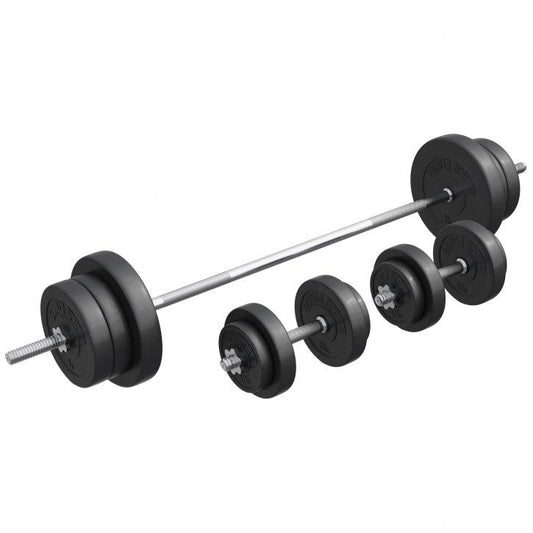 Set de Barra y Discos de Pesas de Plástico - Gorilla Sports ES