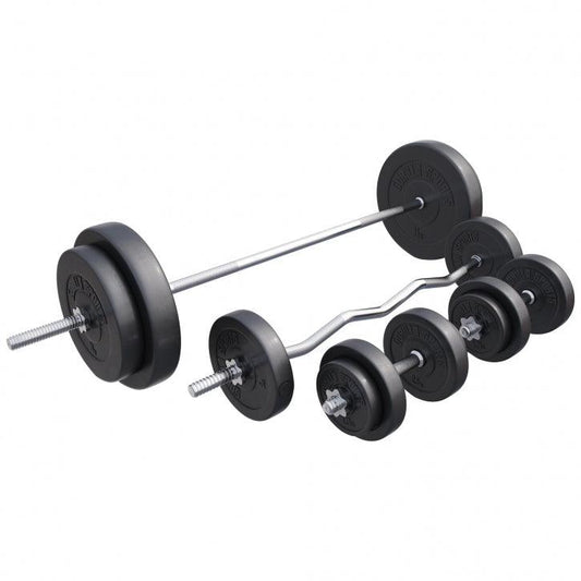 Set de Barra y Discos de Pesas de Plástico - Gorilla Sports ES