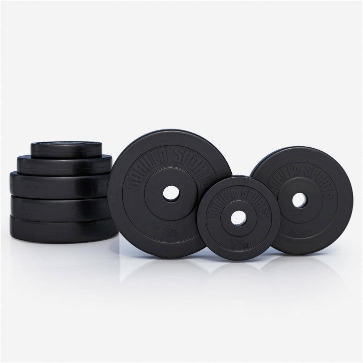 Set de Curl Z con Discos de Pesas de Plástico - Gorilla Sports ES