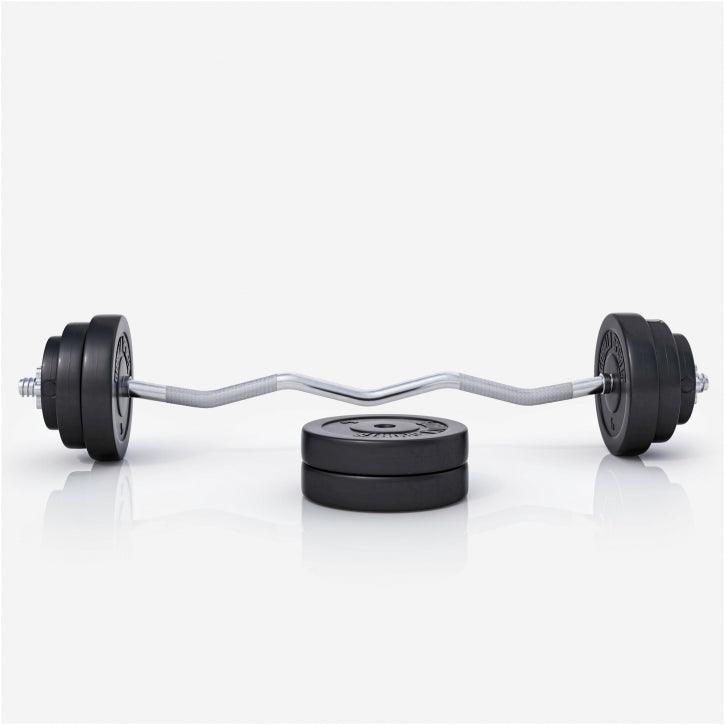 Set de Curl Z con Discos de Pesas de Plástico - Gorilla Sports ES