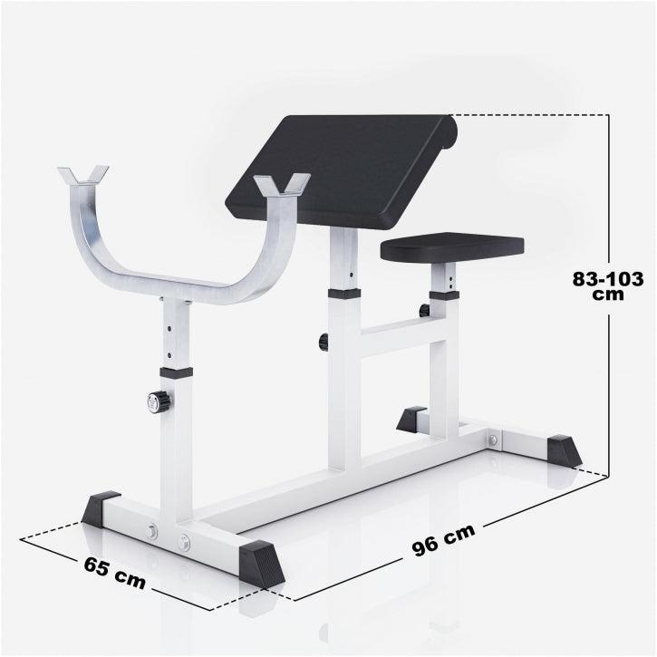 Banco de Musculación con Curl Predicador - Gorilla Sports ES