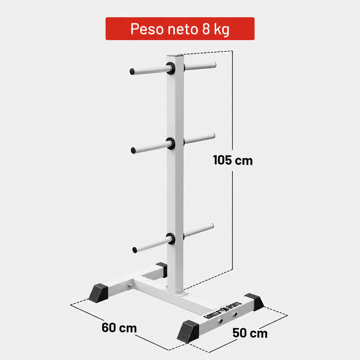 Suporte para discos de peso de 6 postes