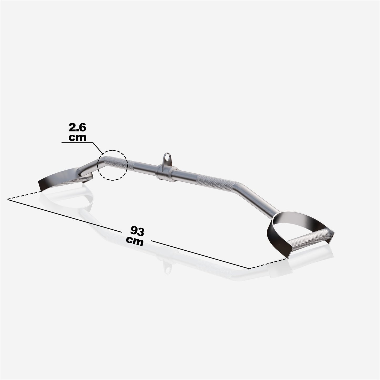 Tirador para Polea - Pull-down Curvado con Empuñadura Doble