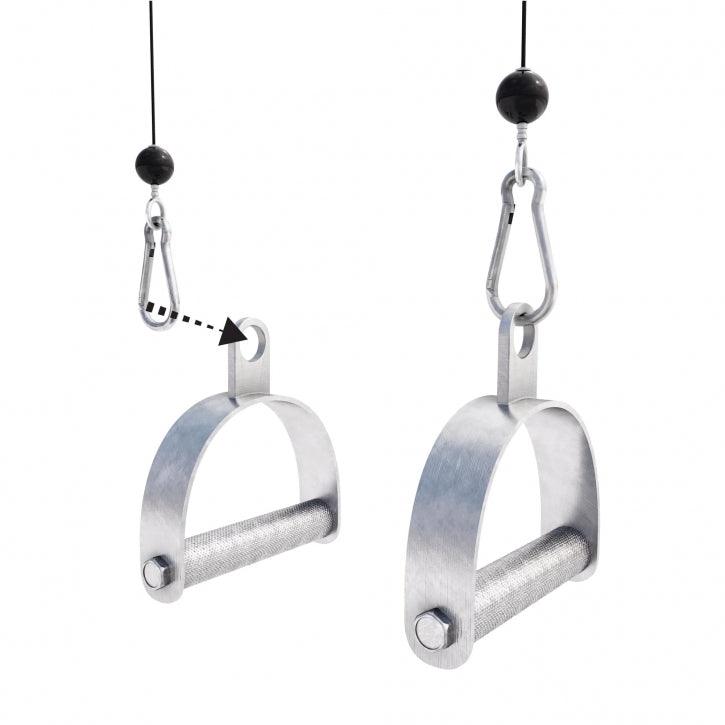 Tirador para Polea - Empuñadura Simple Giratoria - Gorilla Sports ES