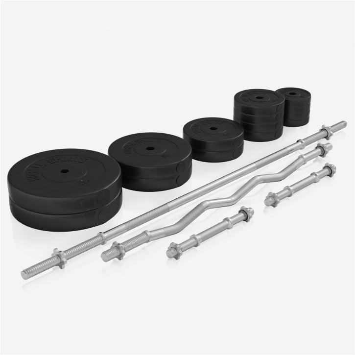 Multiestación Home Gym con Set de Pesas de Plástico - Gorilla Sports ES