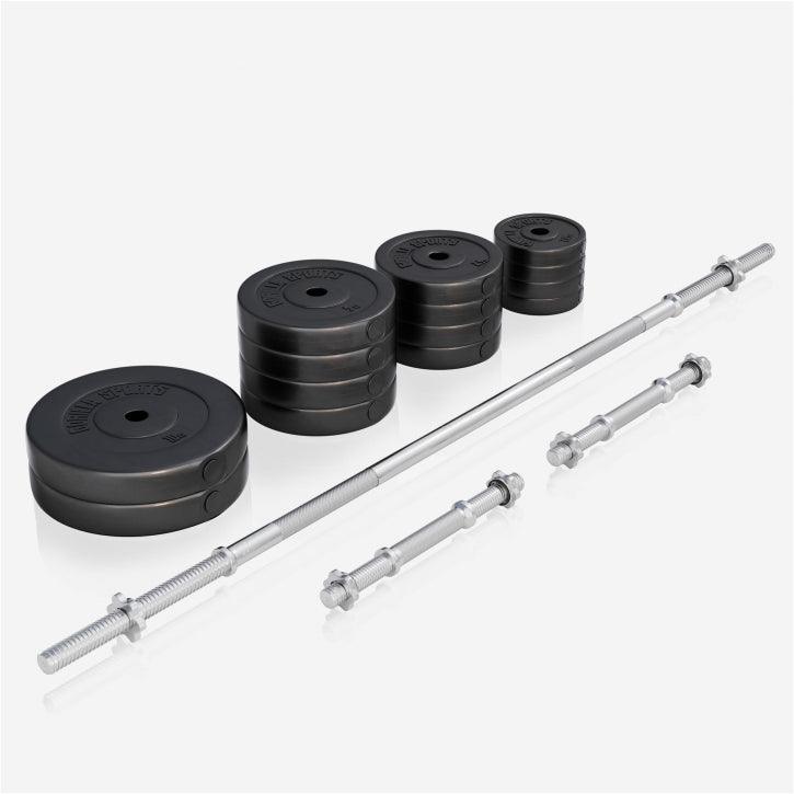 Banco de Musculación con Set de Pesas de Plástico - Gorilla Sports ES