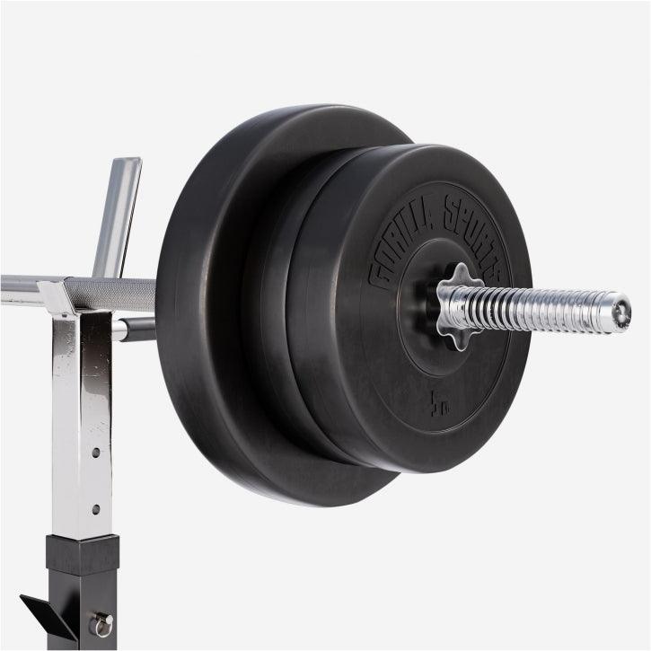 Banco de Musculación con Set de Pesas de Plástico - Gorilla Sports ES