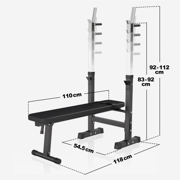 Banco de Musculación con Set de Pesas de Plástico - Gorilla Sports ES