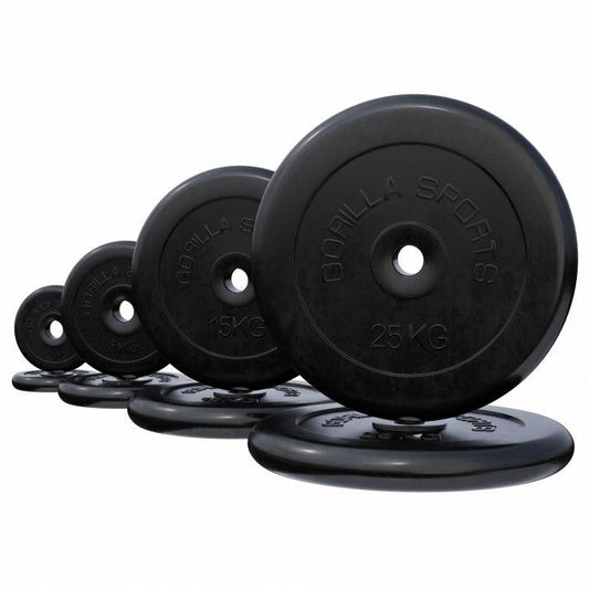 Disco de Pesas de Goma 1 - 25 kg - Gorilla Sports ES