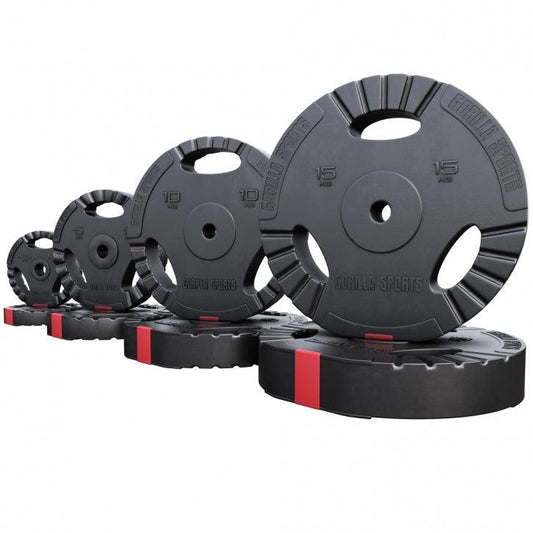 Disco de Pesas de Plástico con Triple Agarre 1,25 - 15 kg - Gorilla Sports ES