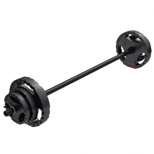Set de Barra de Aeróbic y Discos de Pesas de Plástico con Triple Agarre - Gorilla Sports ES