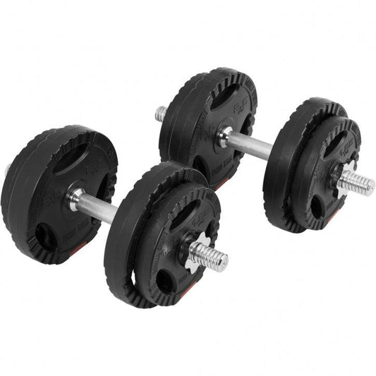 Set de Mancuernas y Discos de Pesas de Plástico con Triple Agarre - Gorilla Sports ES