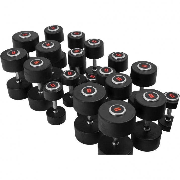 Mancuerna fija de Goma 2,5 - 50 kg - Gorilla Sports ES