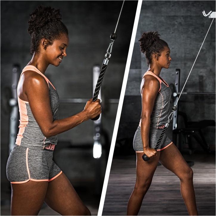 Tirador para Polea - Cuerda de Nylon Simple - Gorilla Sports ES