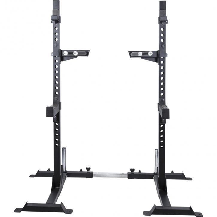 Soporte para Sentadillas + Set de Discos de Pesas Bumper Olímpicos - 140 kg - Gorilla Sports ES