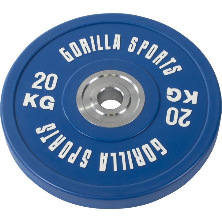 Soporte para Sentadillas + Set de Discos de Pesas Bumper Olímpicos - 140 kg - Gorilla Sports ES