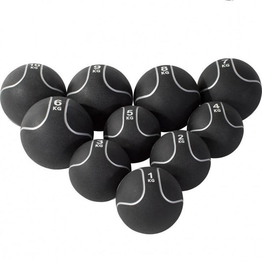 Balón Medicinal de Goma en Negro 1 - 10 kg - Gorilla Sports ES