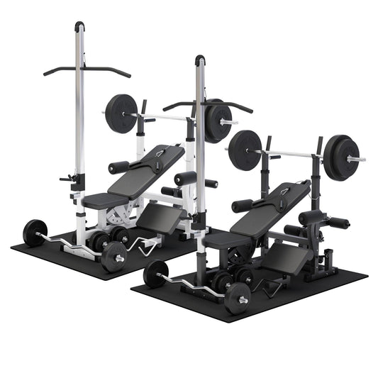 Multiestación Home Gym + Torre de Polea + Set de Pesas de Plástico + Protector Suelo - Gorilla Sports ES