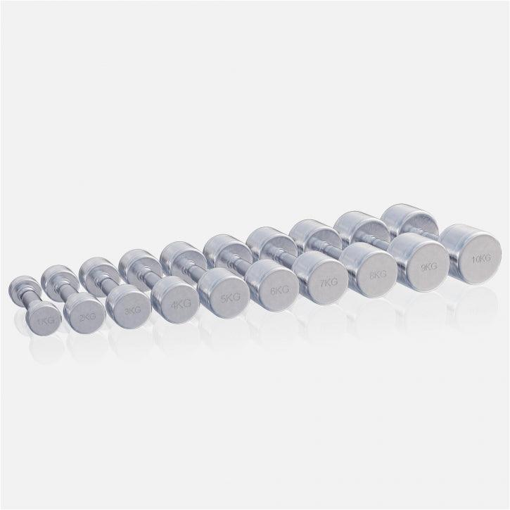 Mancuerna fija de Acero Cromado 1 - 20 kg - Gorilla Sports ES