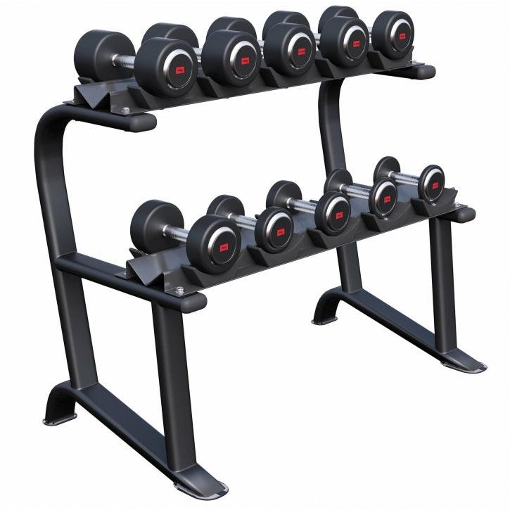 Soporte para Mancuernas con 2 Niveles y Set de 90 kg - Gorilla Sports ES