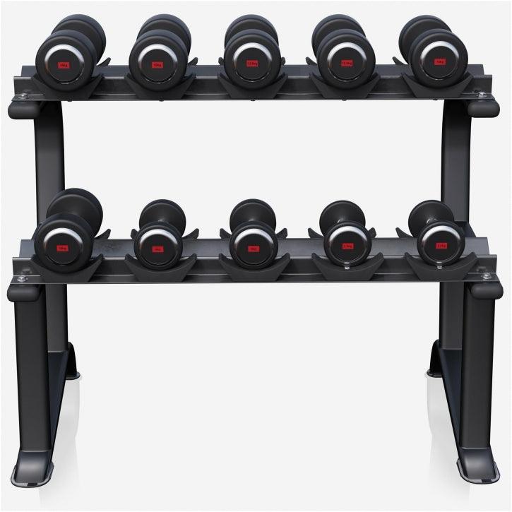 Soporte para Mancuernas con 2 Niveles y Set de 90 kg - Gorilla Sports ES