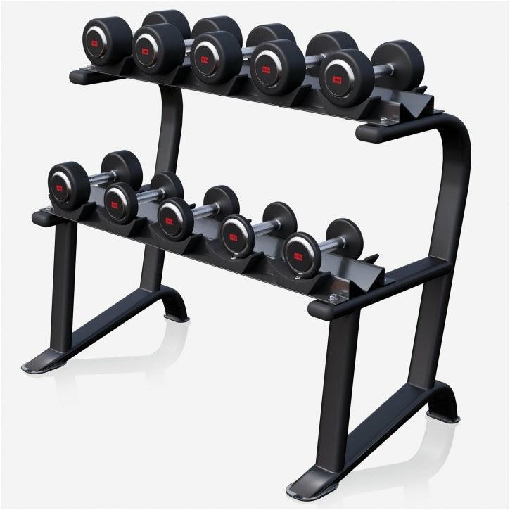 Soporte para Mancuernas con 2 Niveles y Set de 90 kg - Gorilla Sports ES