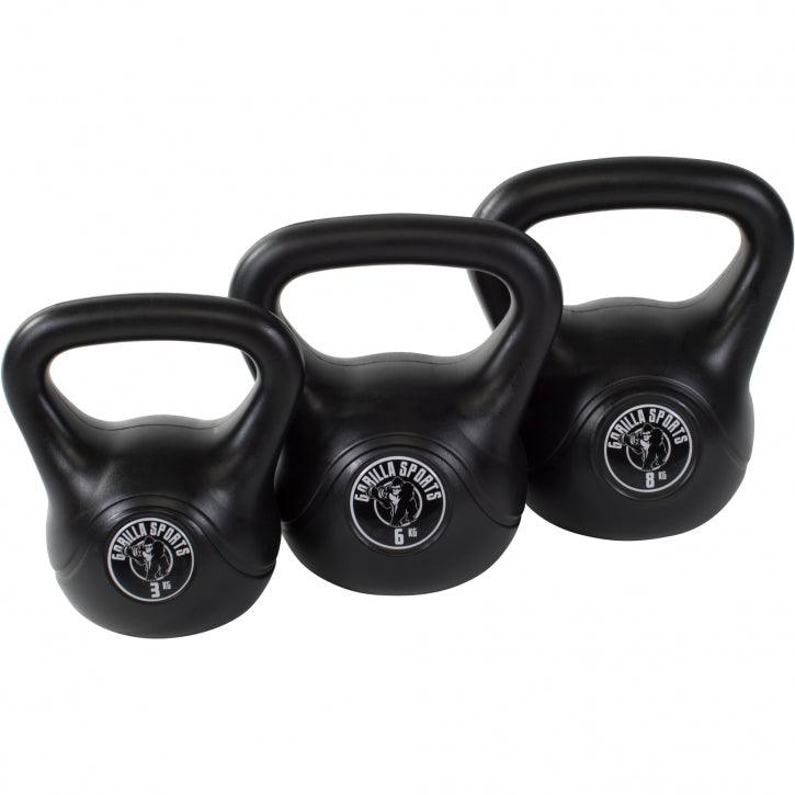 Kettlebell de Plástico 2 kg - 20 kg - Gorilla Sports ES