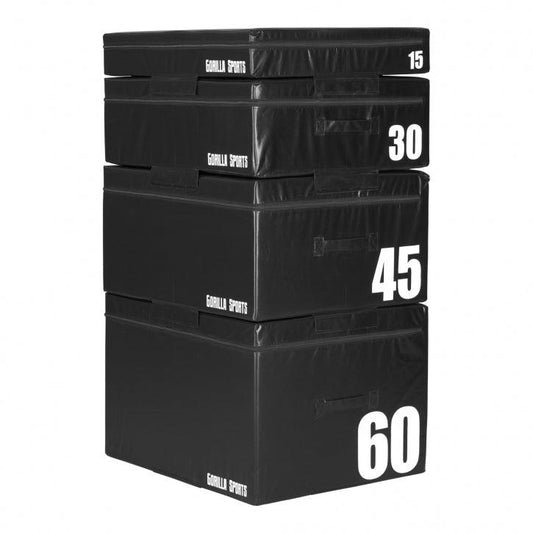 Cajón de Salto Pliométrico Acolchado 15 - 60 cm - Gorilla Sports ES