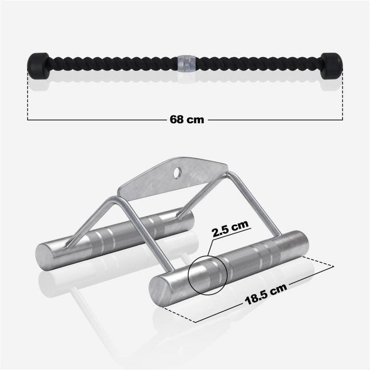 Set de Tiradores Para Polea - Remo + Cuerda - Gorilla Sports ES