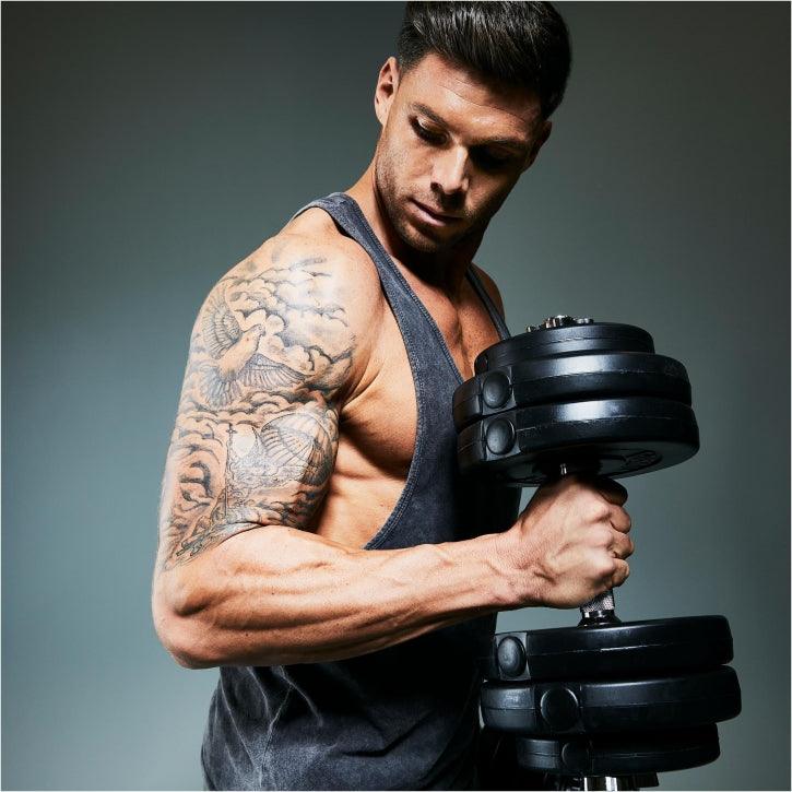 Set de Barra Larga y Discos de Pesas de Plástico - Gorilla Sports ES