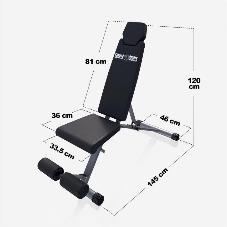 Banco de Musculación Plegable - Gorilla Sports ES