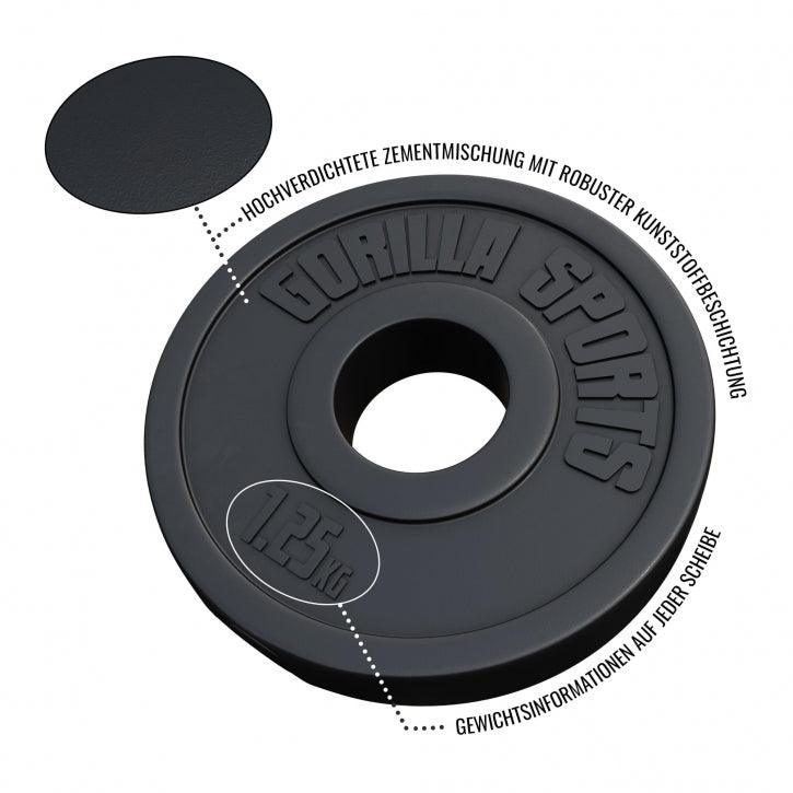 Disco de Pesas Olímpico de Plástico 1,25 kg - 15 kg - Gorilla Sports ES