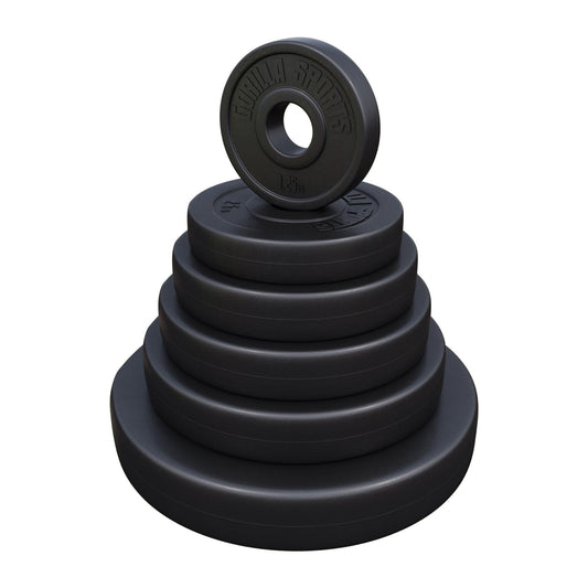 Disco de Pesas Olímpico de Plástico 1,25 kg - 15 kg - Gorilla Sports ES