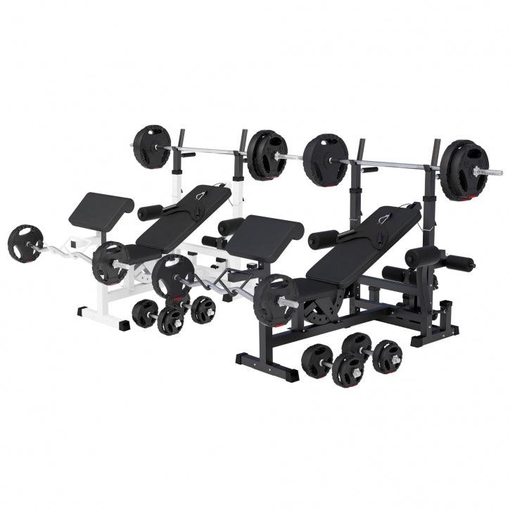 Estación de Musculación Universal con Set de Pesas 100 kg - Gorilla Sports ES