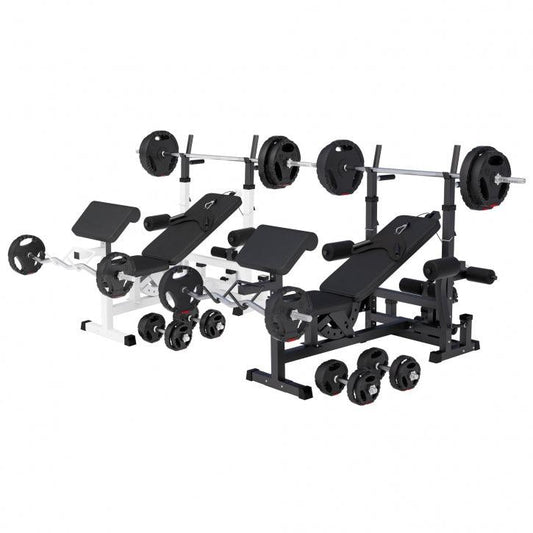 Estación de Musculación Universal con Set de Pesas 100 kg - Gorilla Sports ES