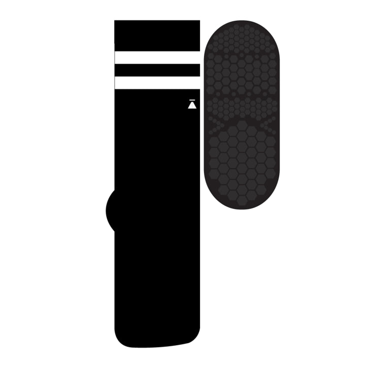 Calcetines Grip Crew Black White Stripe - Gorilla Sports ES