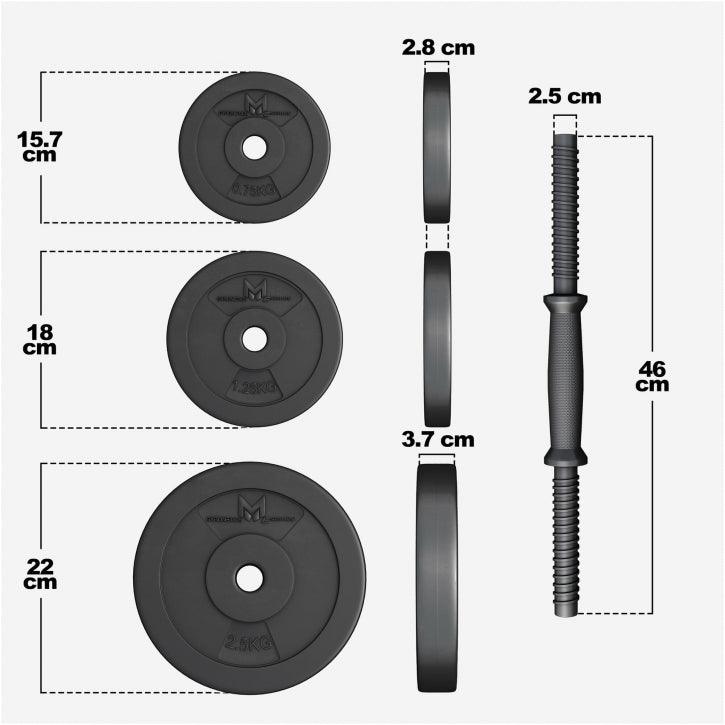 Set de Mancuernas 25 mm E-Series 20 - 30 kg - Gorilla Sports ES