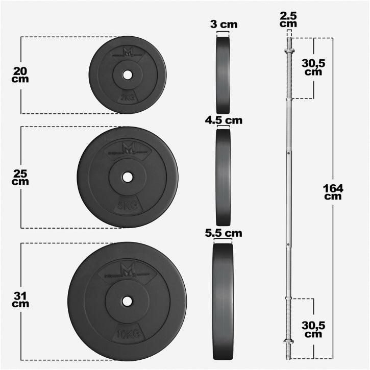 Set de Barra 25 mm Desmontable E-Series - Gorilla Sports ES