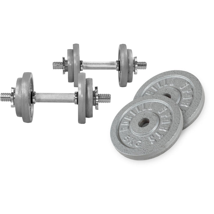 Set de Mancuernas y Discos de Pesas de Hierro Fundido 30 kg - Gorilla Sports ES