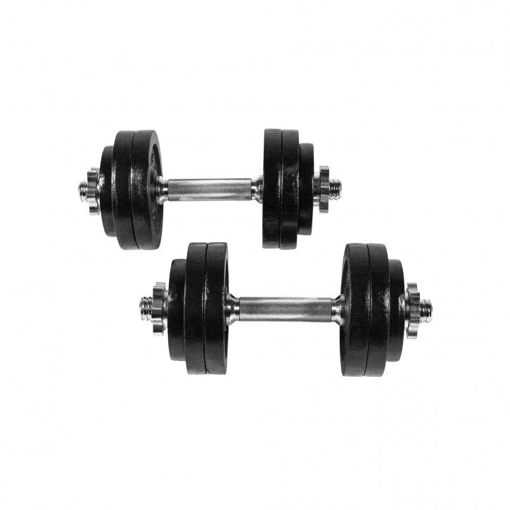 Set de Mancuernas y Discos de Pesas de Hierro Fundido - Gorilla Sports ES