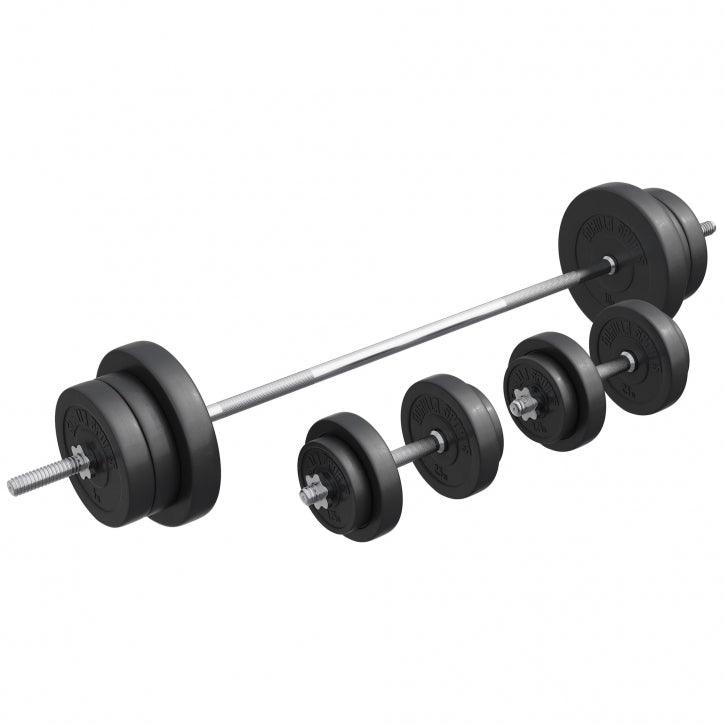 Set de Barra y Discos de Pesas de Plástico - Gorilla Sports ES