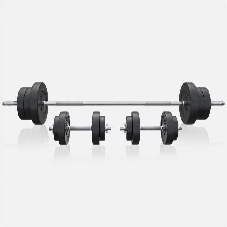 Set de Barra y Discos de Pesas de Plástico - Gorilla Sports ES