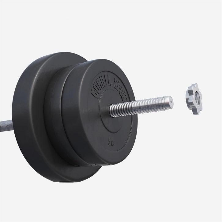 Set de Barra y Discos de Pesas de Plástico - Gorilla Sports ES