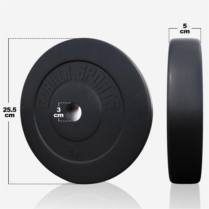 Set de Barra y Discos de Pesas de Plástico - Gorilla Sports ES