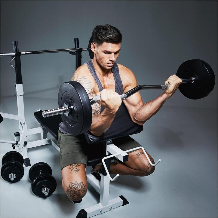 Set de Barra y Discos de Pesas de Plástico - Gorilla Sports ES