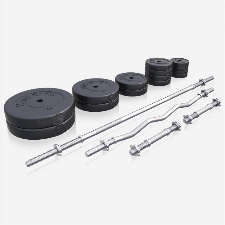 Set de Barra y Discos de Pesas de Plástico - Gorilla Sports ES