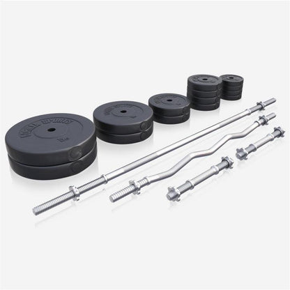 Set de Barra y Discos de Pesas de Plástico - Gorilla Sports ES