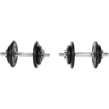 Set de Mancuernas y Discos de Pesas de Goma 20 kg - Gorilla Sports ES