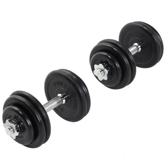 Set de Mancuernas y Discos de Pesas de Goma 30 kg - Gorilla Sports ES