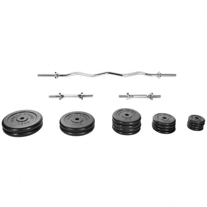Set de Curl Z y Discos de Pesas de Goma - Gorilla Sports ES